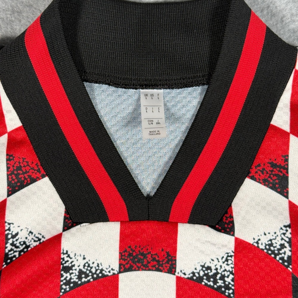 Adidas Manchester United FC Street Jersey Mens Large Black Red KH4804 NWT - Picture 3 of 7